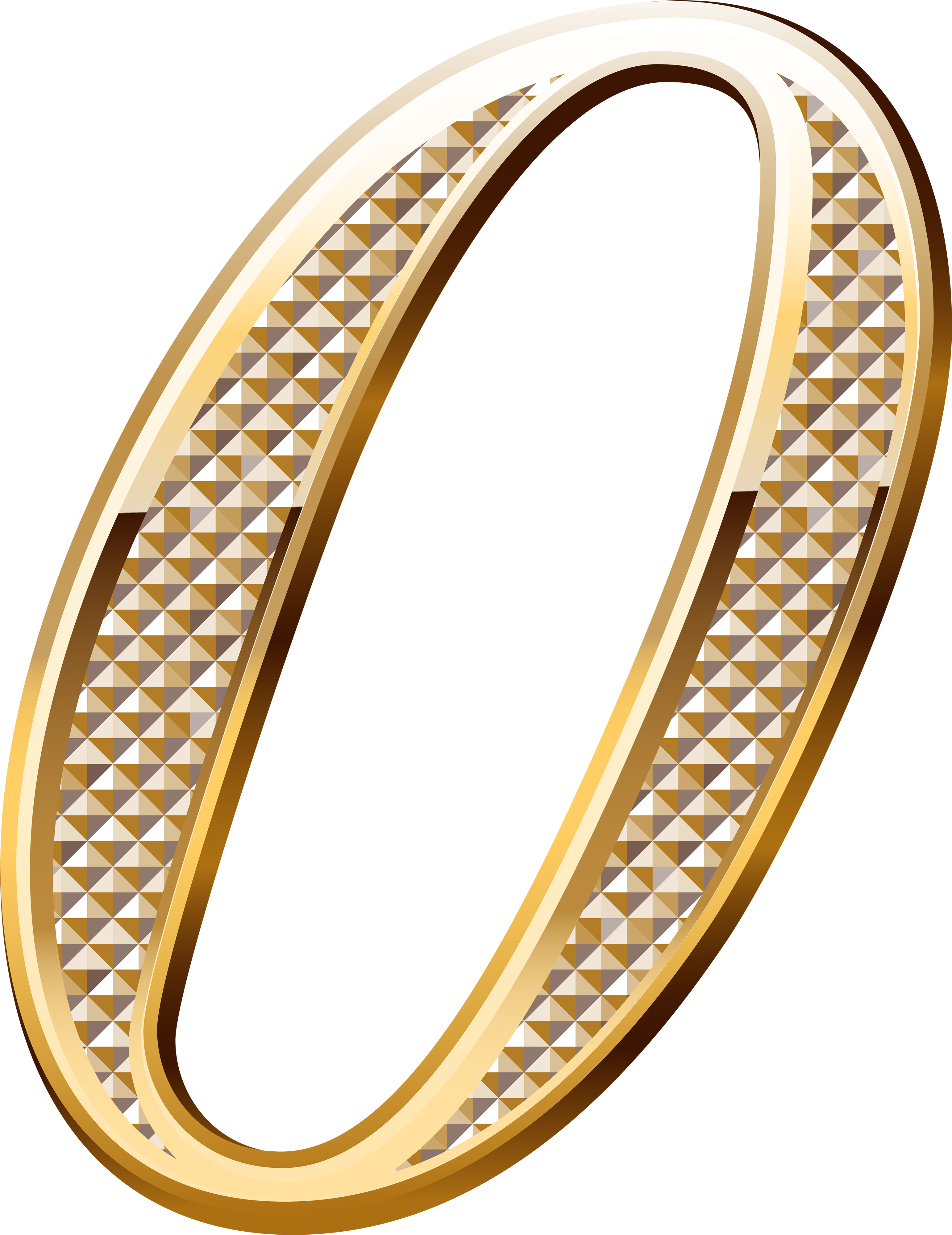 Wedding Rings Clipart - Gold Number 0 Png (3152x4088), Png Download