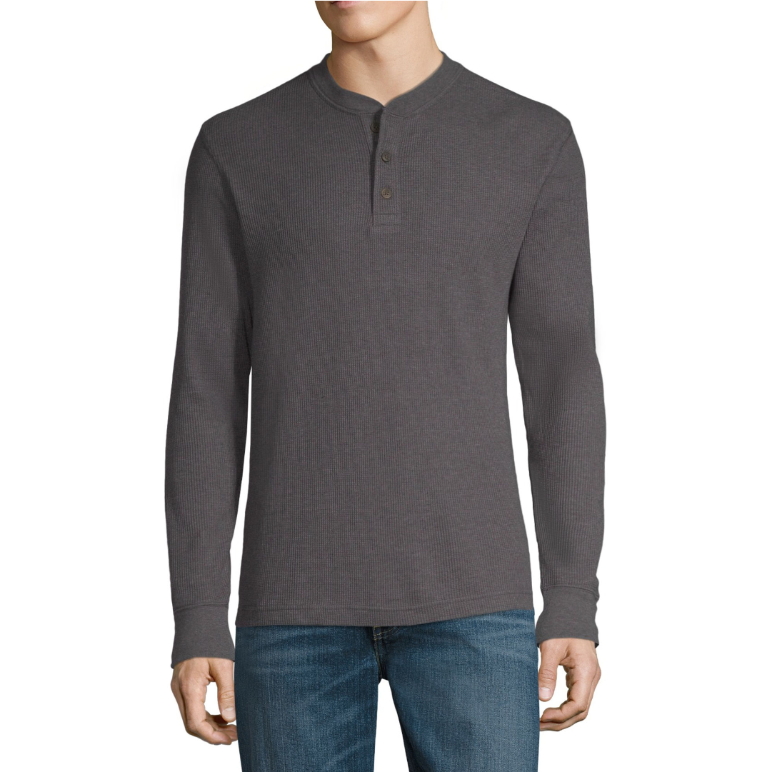 John's Bay Henley Thermal Top, Only $9 At Jcpenney - Sweater Michael Kors Men (1920x1080), Png Download