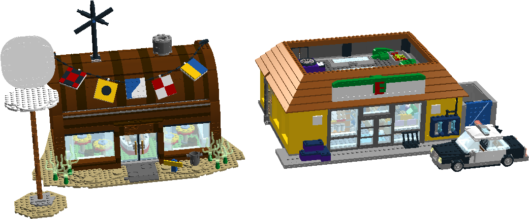 Lego Moc-8471 The Krusty Krab - Cottage (1040x637), Png Download
