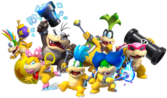 New Super Mario Bros U Deluxe Holds Steady At - Super Mario Koopalings (640x498), Png Download