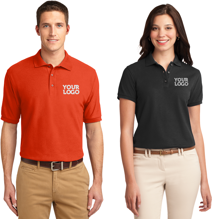 Silk Touch Polo Shirt Mens Orange Ladies Black - Male Polo Transparent (1000x750), Png Download