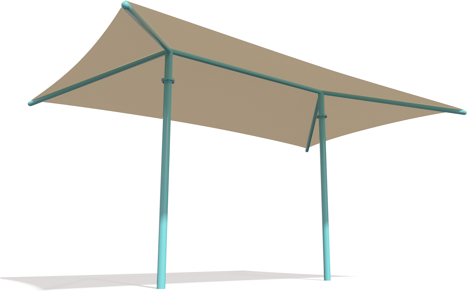 Skyways® Two-post Hip Shade - Canopy (2000x1398), Png Download