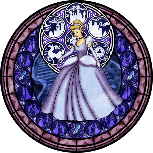 Kingdom Ariel Belle Window Hearts Iii Clipart - Cinderella Kingdom Hearts Glass (628x628), Png Download