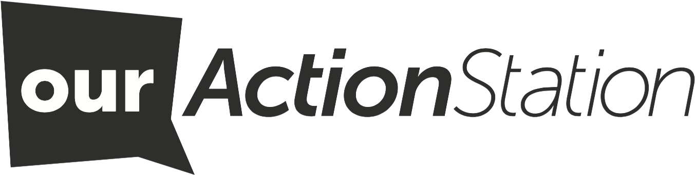 Actionstation - Black-and-white (1389x393), Png Download