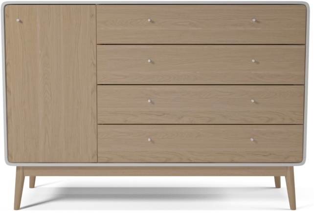 Amber Dresser With Drawers And Door - Chest Of Drawers (650x650), Png Download