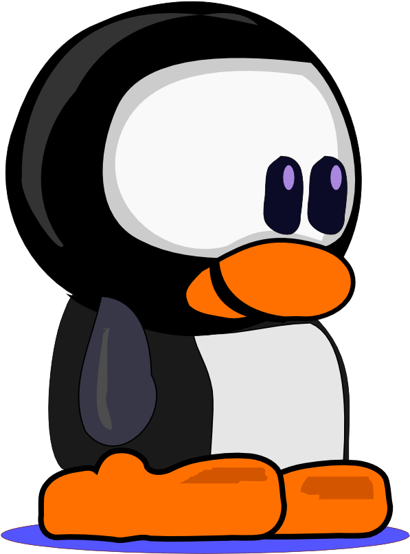 Tux Junior - Cartoon (744x1052), Png Download