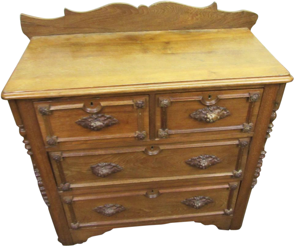 Wood Dresser For Century Carved Wood Dresser - Dresser (963x963), Png Download