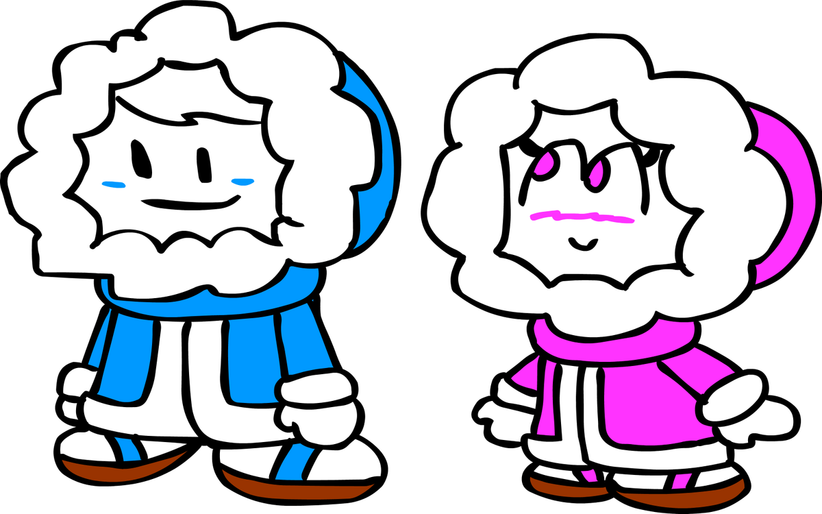 Adeleine, Cherrim, Ice Climbers, And Ashley " - Cartoon (1200x750), Png Download