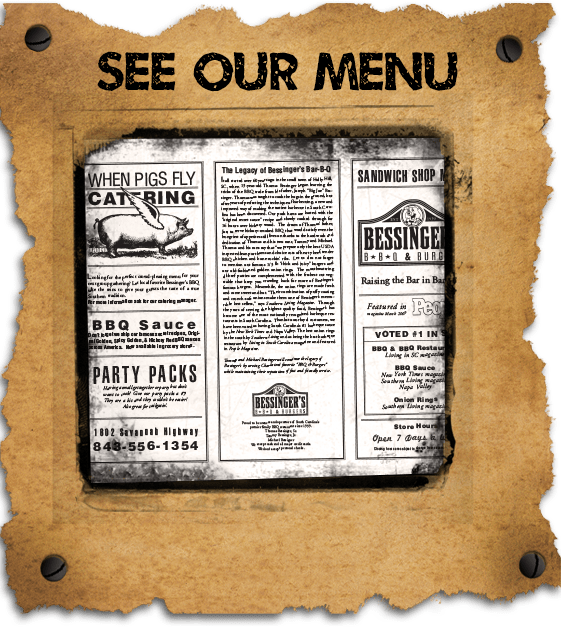 See Bessingers Bbq Menu - Poster (561x627), Png Download