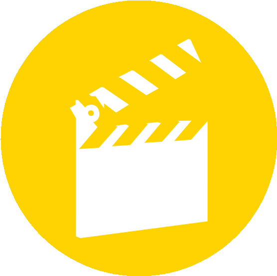 Film Icon Yellow - Circle (700x700), Png Download
