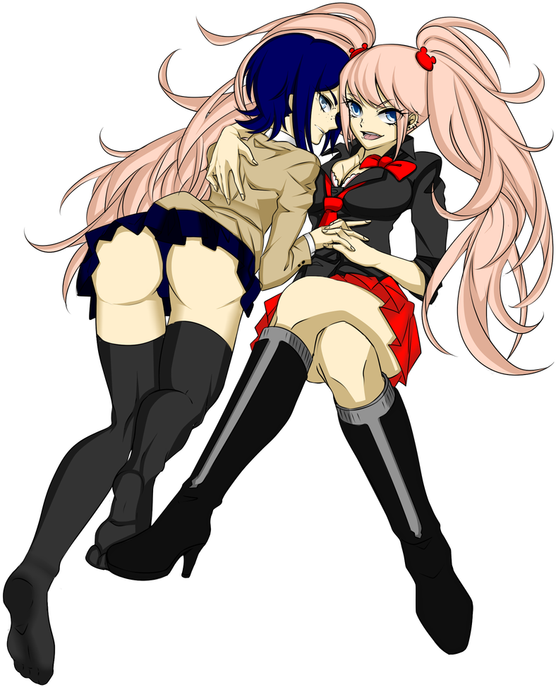 Colored Ikusaba Mukuro And Junko Enoshima Nightraytsukishiro - Junko Enoshima X Mukuro Ikusaba (820x974), Png Download