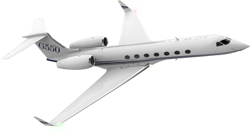 19 - Gulfstream G550 Top View (865x458), Png Download