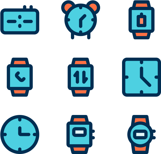 Clocks And Watches (600x564), Png Download