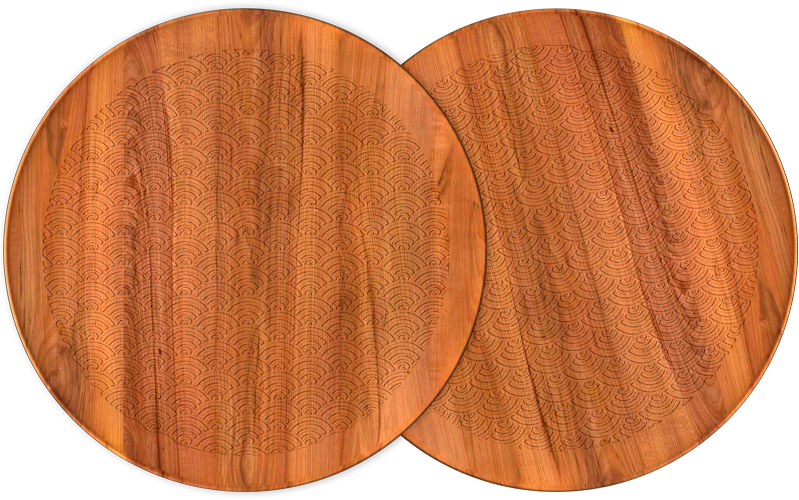 2 Platos Madera Nami - Plato De Madera Png (800x508), Png Download