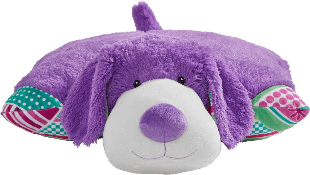 Pillow Pet Colorful Purplepup 18 Large Plush Stuffed - Plush (1000x1000), Png Download