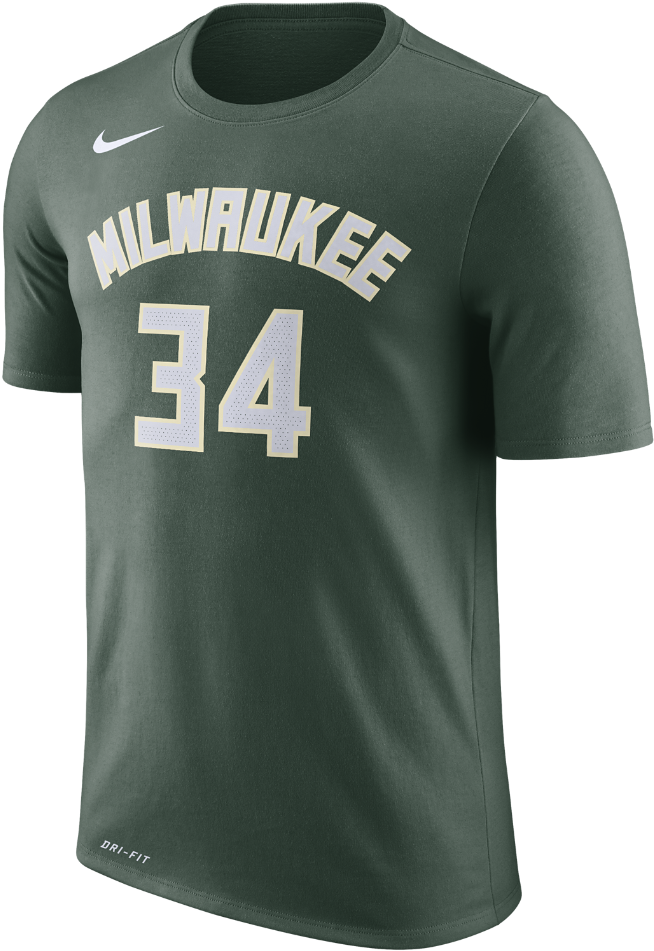 Giannis Antetokounmpo Milwaukee Bucks Nike Dry Men's - Active Shirt (1000x1000), Png Download