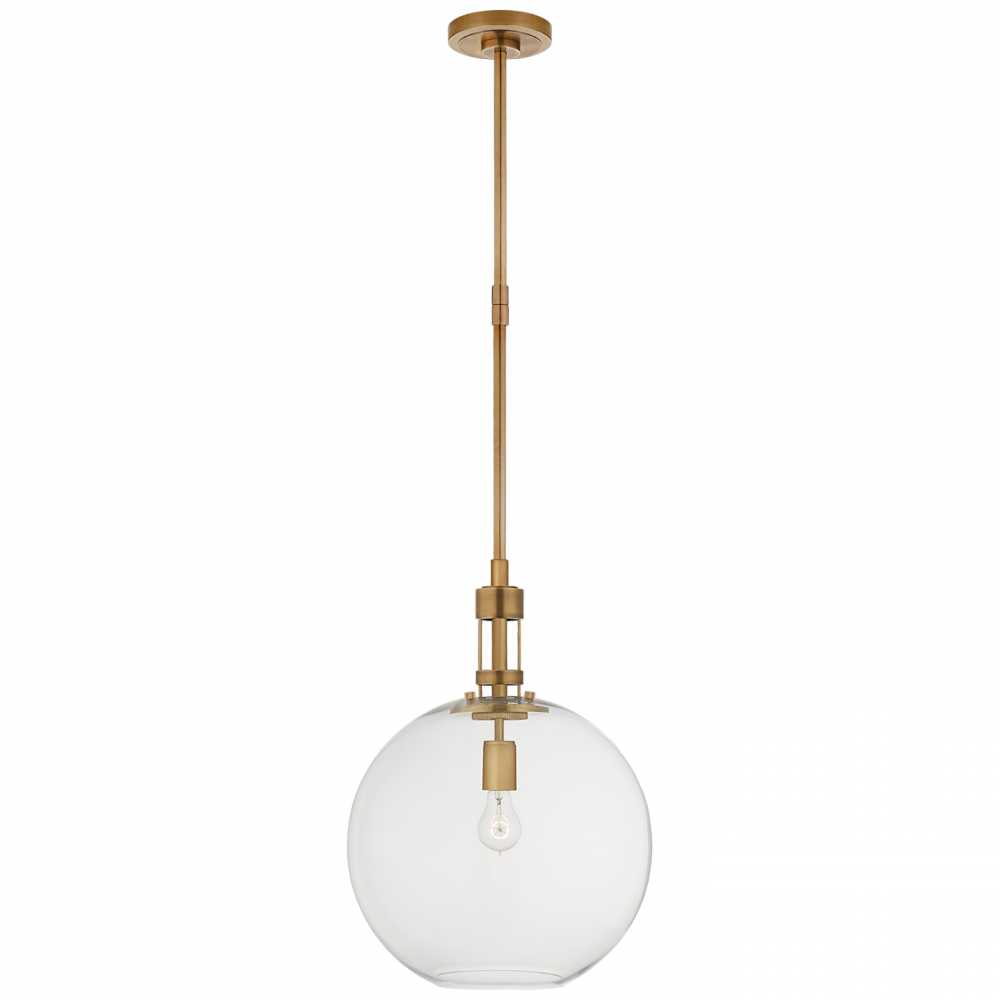 Gable Large Globe Pendant In Hand-rubbed Antique - Lampshade (1000x1000), Png Download