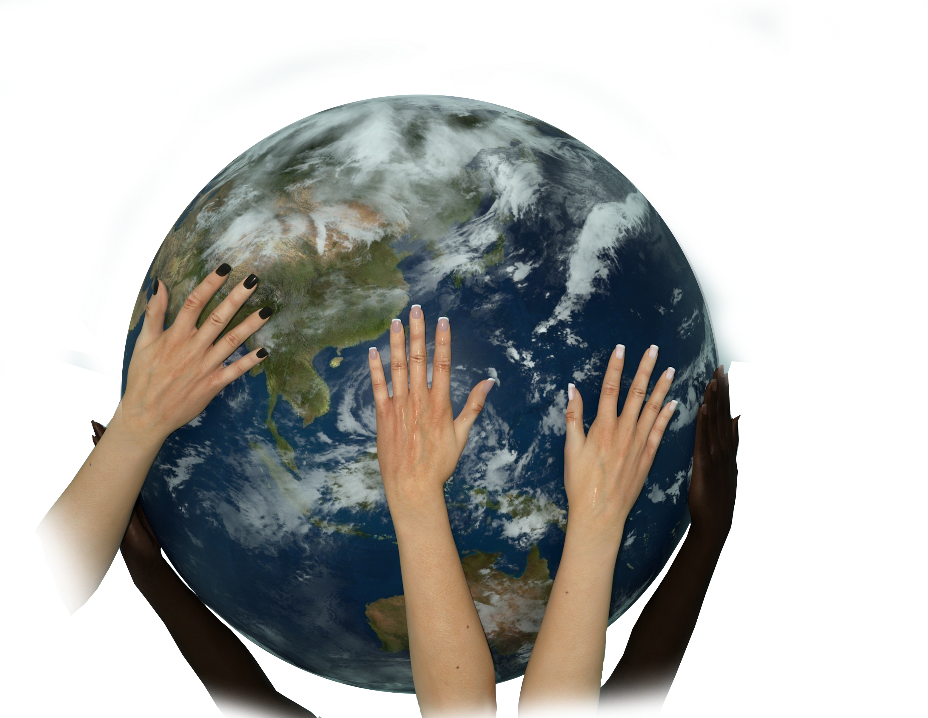 Globe In Hand Png (4184x2407), Png Download