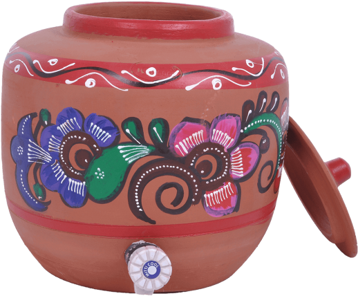 Clay Water Pot Matka - Ceramic (595x595), Png Download