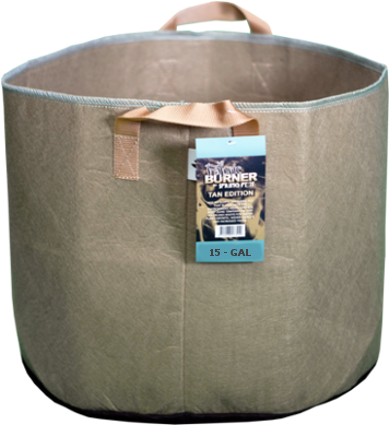 Tan Fabric Burner Fabric Pot 15 Gallon - Lampshade (599x600), Png Download