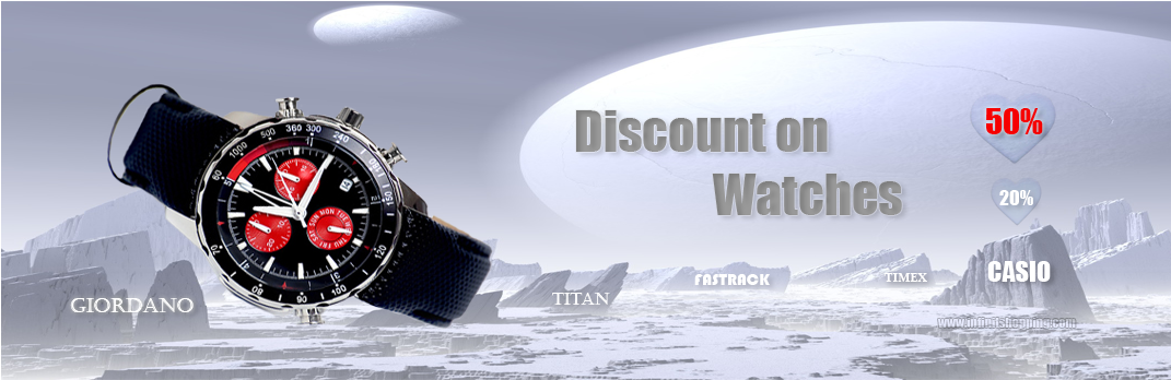 Offers Get Watches Shopping Coupons, India's Deals - Analog Watch (1070x470), Png Download