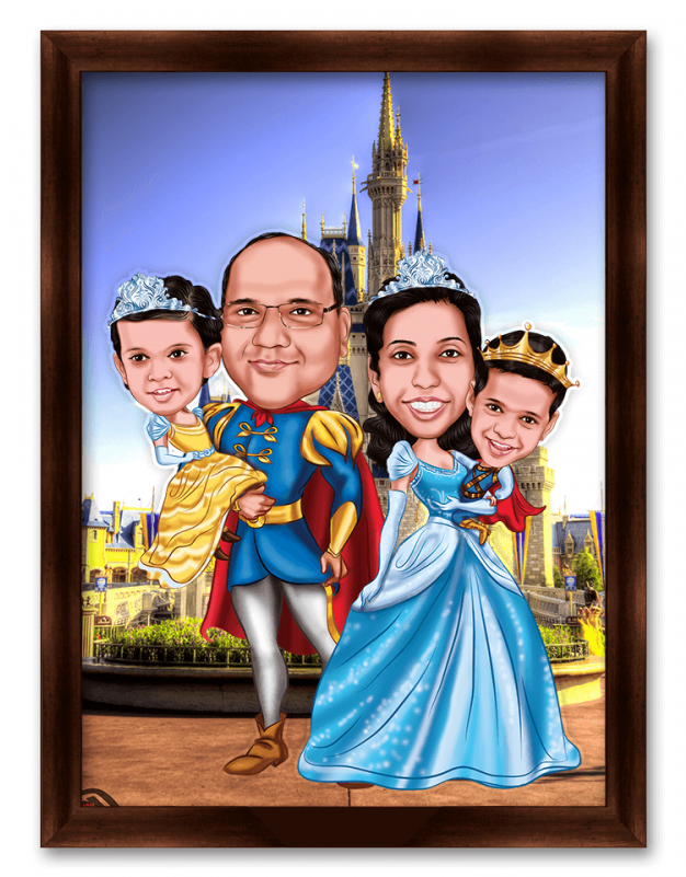Gme Crm 018 - Family Caricature Frames (800x800), Png Download