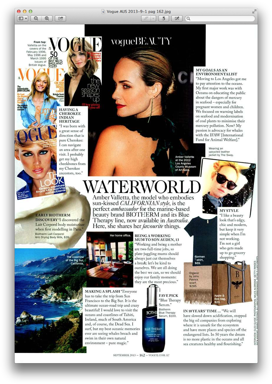 Amber Valetta / Vogue Australia / Organic By John Patrick - Flyer (942x1323), Png Download