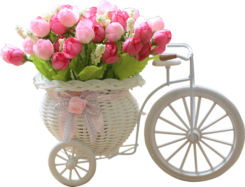 Bicycle Flower Basket - Independence Day India 2018 (800x800), Png Download