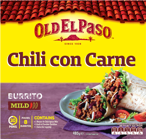 Chilli Con Carne Burrito Kit - Enchiladas Old El Paso Kit (800x450), Png Download