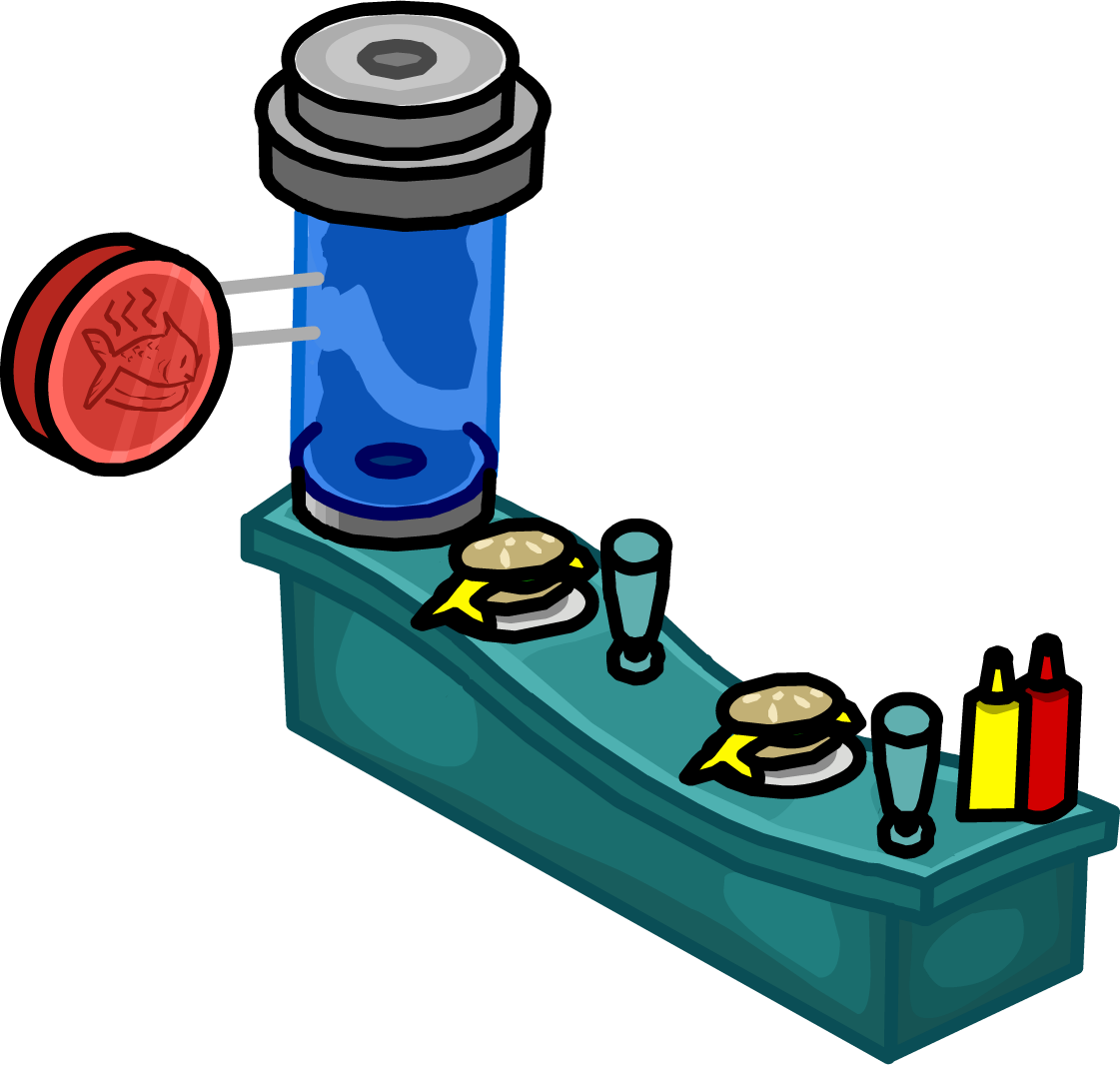 Diner Counter - Club Penguin Party Furniture Ids (1121x1066), Png Download