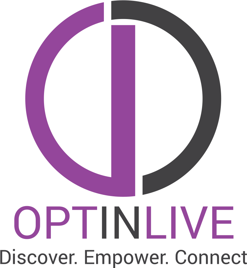 Opt In Live Logo Vertical With Tag - Circle (864x938), Png Download