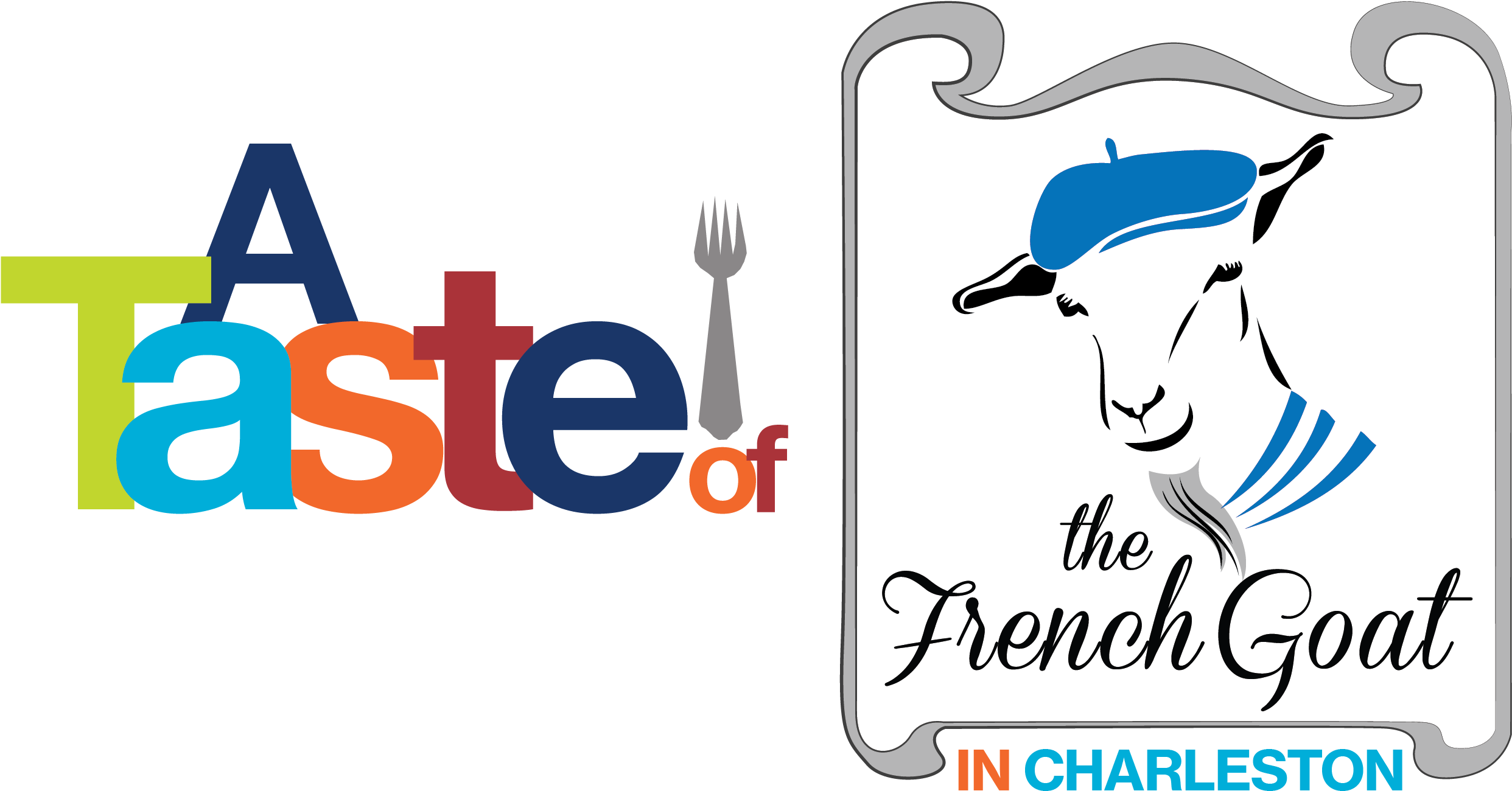 A Taste Of The French Goat Logo Unit Horizontal (2567x1410), Png Download