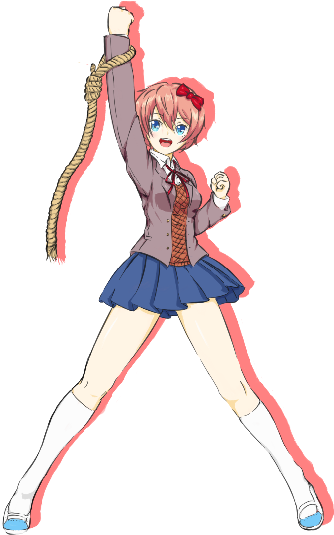 Fanart/musicddlcxbbtag Funart - Sayori - Cartoon (725x1086), Png Download