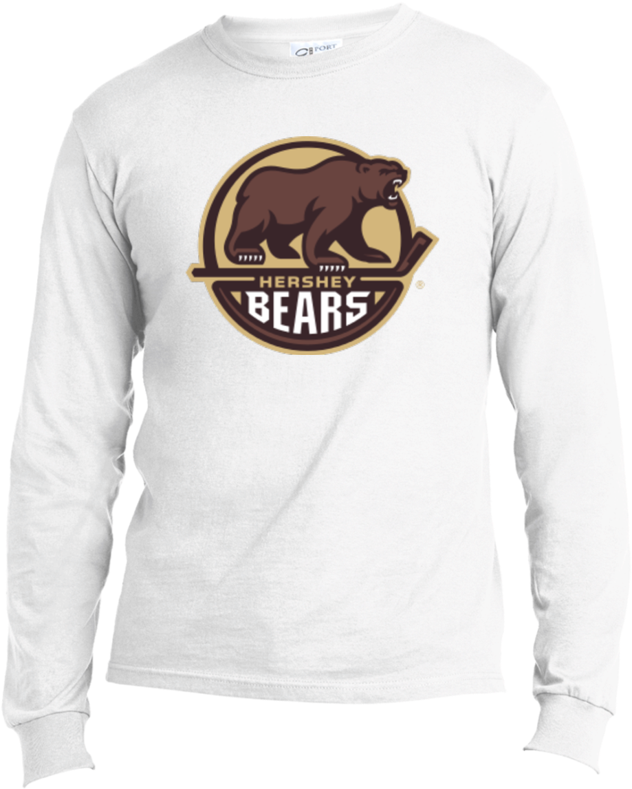 Hershey Bears Adult Long Sleeve T-shirt - Hershey Bears (1155x1155), Png Download