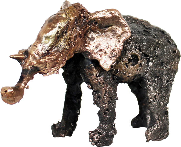 Éléphant Onyx Philippe Buil Sculpture Bronze, Steel - Statue (750x605), Png Download