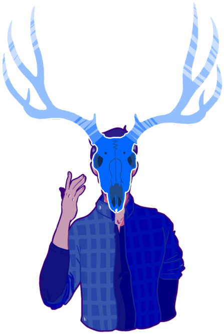 Mule Deer Skull Tattoo (500x685), Png Download