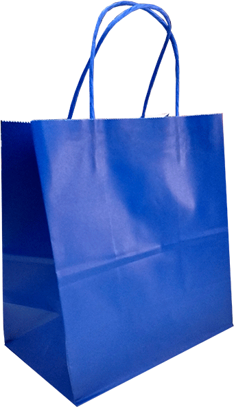 Bolsa De Papel Para Regalo Con Agarrador De Color - Bolsa De Regalo Azul (600x600), Png Download