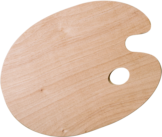 Wooden Painter's Palette - Plywood (866x650), Png Download
