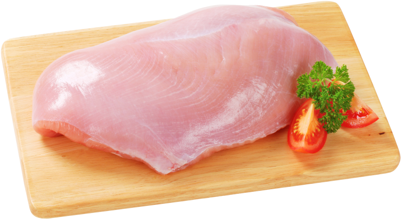 Chicken Steak Transparent Png Image - Raw Boneless Turkey Breast (866x650), Png Download