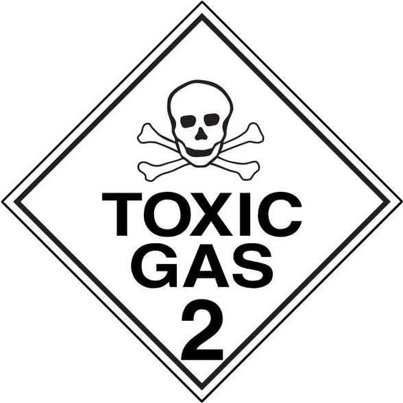 Dangerous Goods Sign Toxic Gas - Toxic Gas Sign (597x600), Png Download