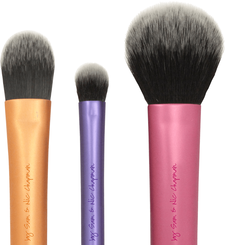 Real Techniques Travel Essentials Brush Set - Pinceaux De Maquillage Nécessaire (1200x1200), Png Download