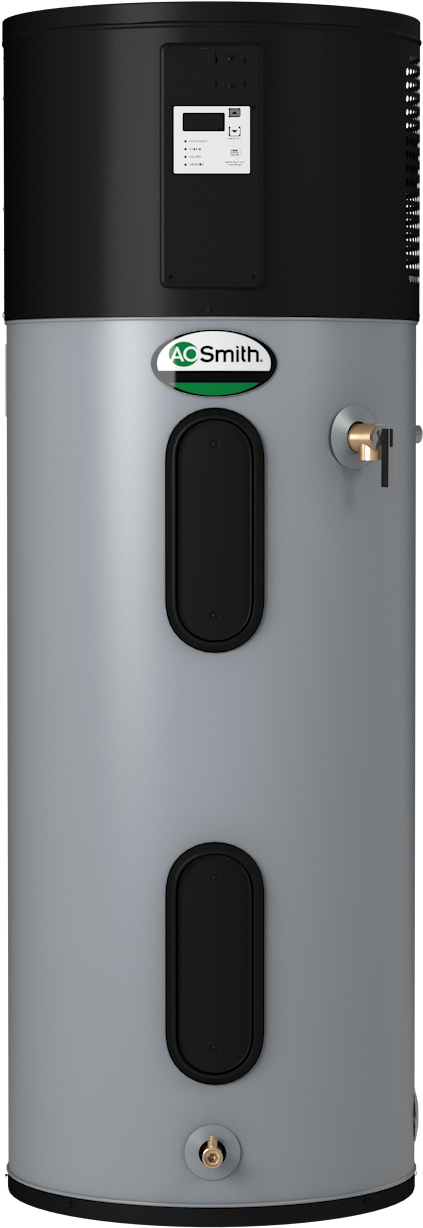 Water Heaters - 50 Gallon Hybrid Hot Water Heater (590x1382), Png Download