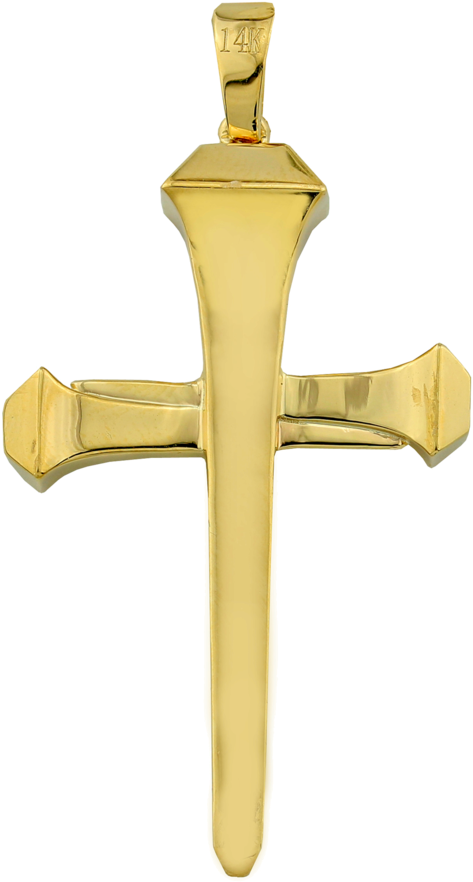 Nail Cross Pendant With Diamonds - Cross (1000x1000), Png Download