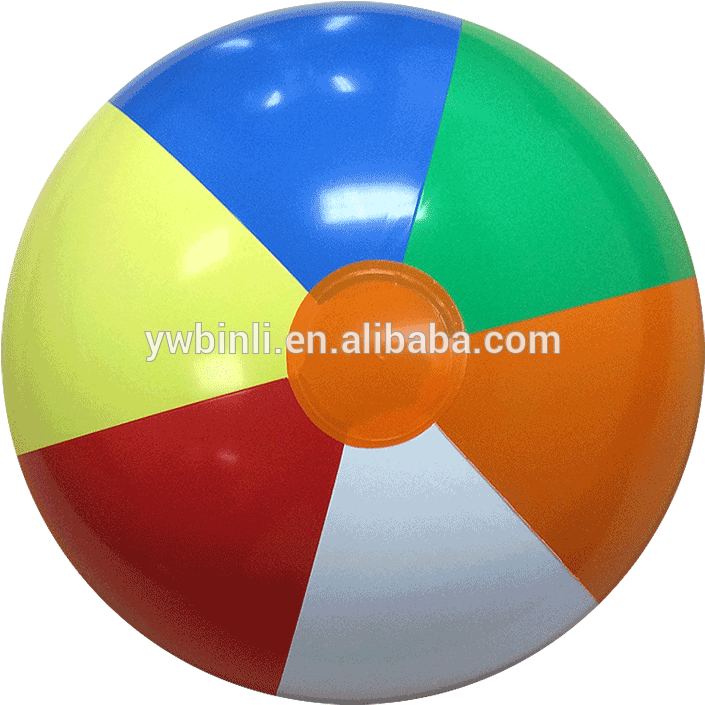 Customized Multi Color Beach Ball 12" Pool Toy Inflatable - Multi Coloured Beach Ball (750x750), Png Download