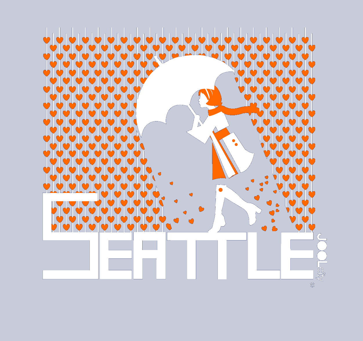 Seattle Raining Hearts Baby Onesie - Sadnja Lješnjaka (1253x1177), Png Download