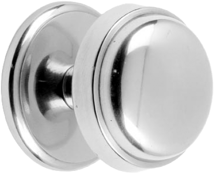 Victorian Bright Chrome Edged Centre Door Knob (700x700), Png Download