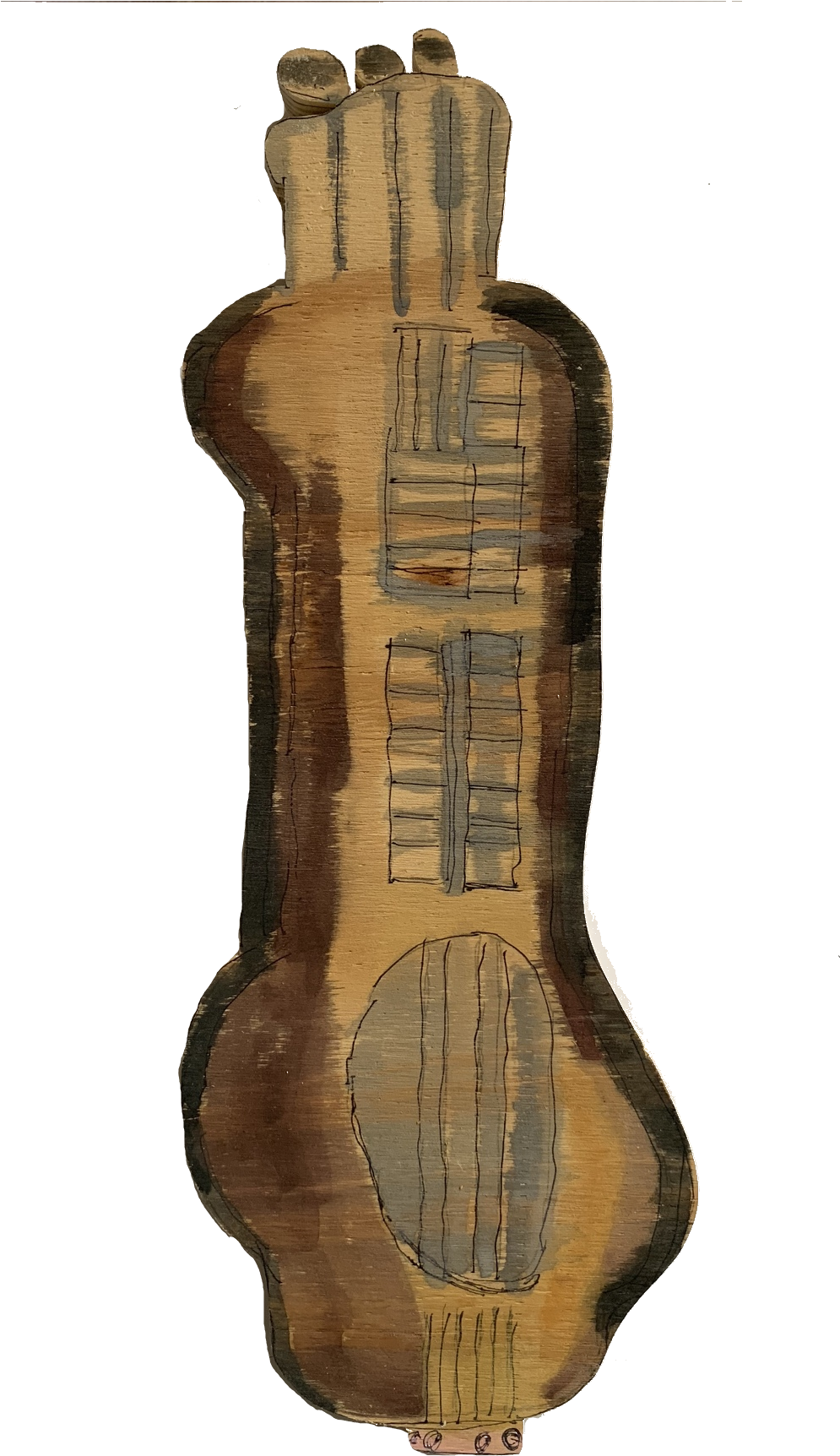 Guitar - Hardwood (1055x1790), Png Download