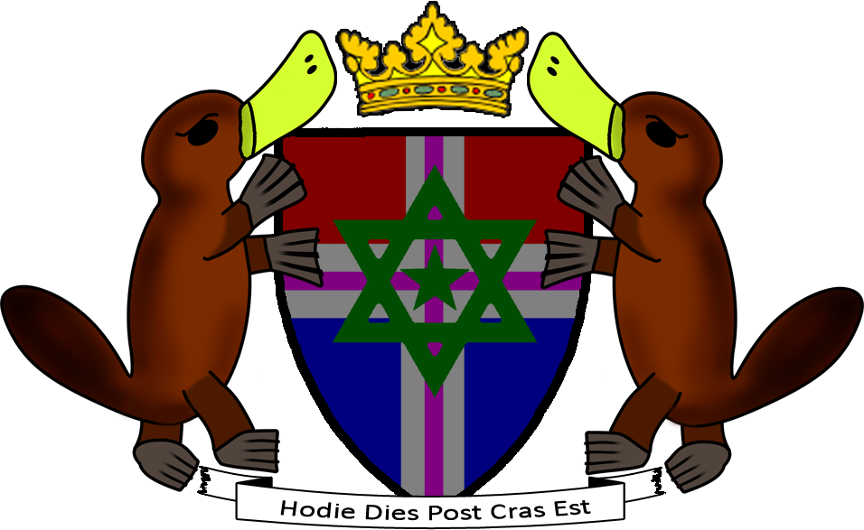 Qootärlænt Coat Of Arms - Cartoon (956x587), Png Download