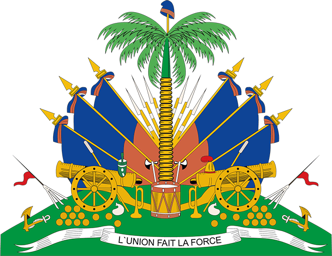 Haiti Flag Coat Of Arms Of Haiti - Haitian Coat Of Arms (681x525), Png Download