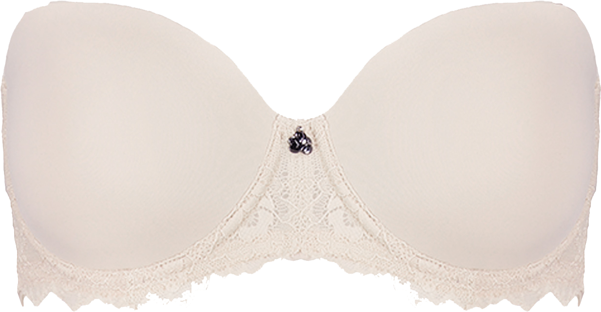Strapless Bra Café Latte - White Strapless Bra Png (1800x1666), Png Download